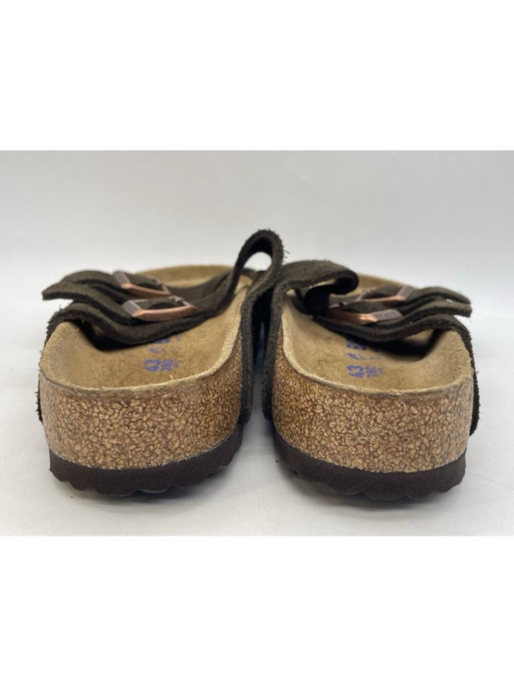 Birkenstock Arizona Men’s 10 Brown Suede Leather Sandals Soft Footbed Comfort - Picture 5 of 16